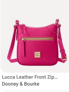 Dooney & Bourke Lucca Leather Front Zip Crossbody